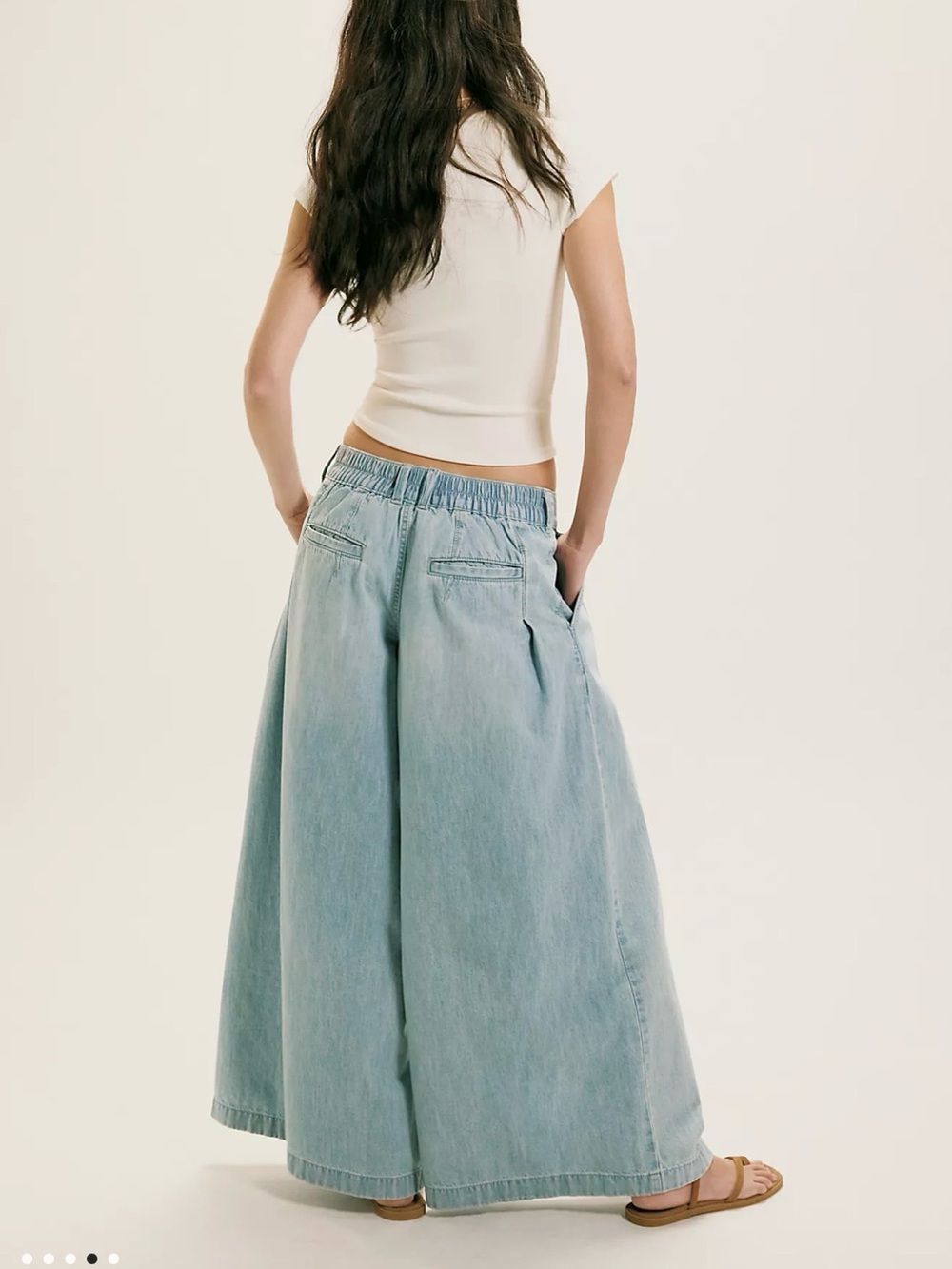 Free People Scout Wide leg pull on denim